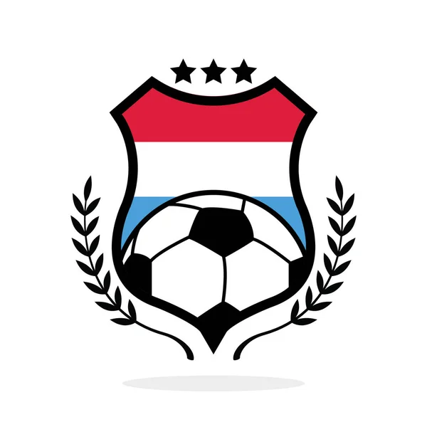 Luxemburger Fussballklub Logo Mit Fahne — Stockvektor