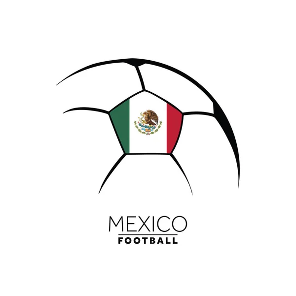 Bayrağı Olan Meksika Futbol Kulübü Logosu — Stok Vektör