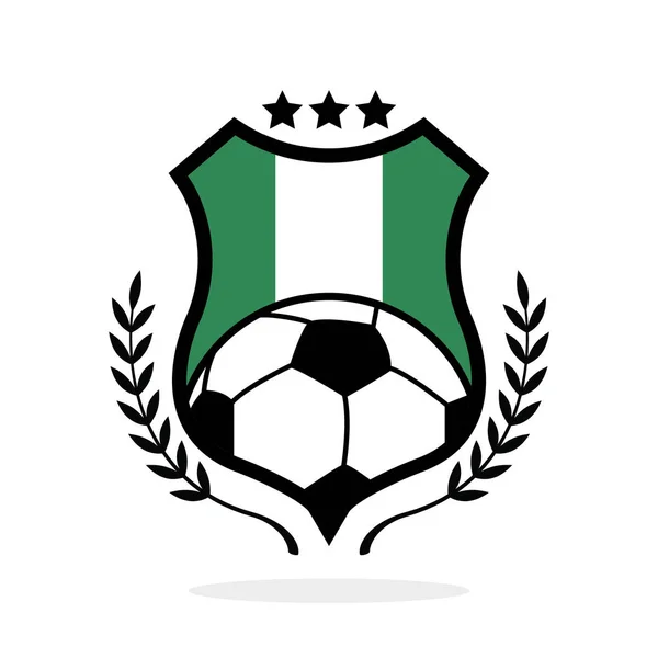Nigeria Football Club Logo Mit Fahne — Stockvektor