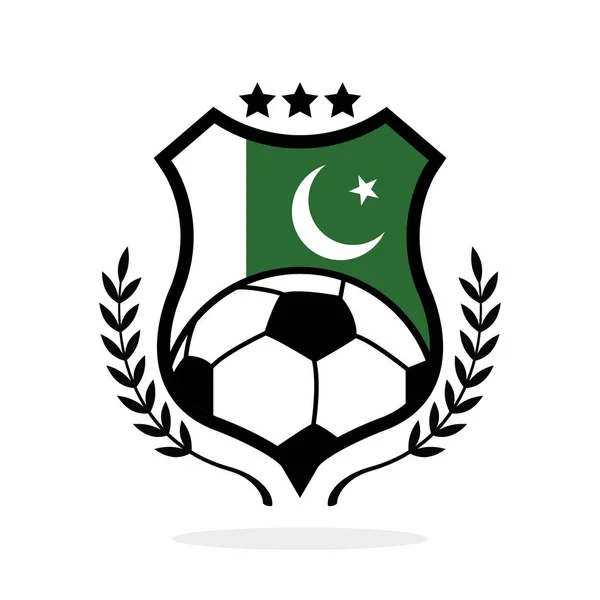Logo Des Pakistanischen Fußballklubs Mit Fahne — Stockvektor