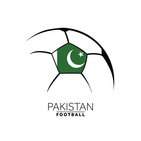 Pakistański Klub Piłkarski Flagą — Wektor stockowy