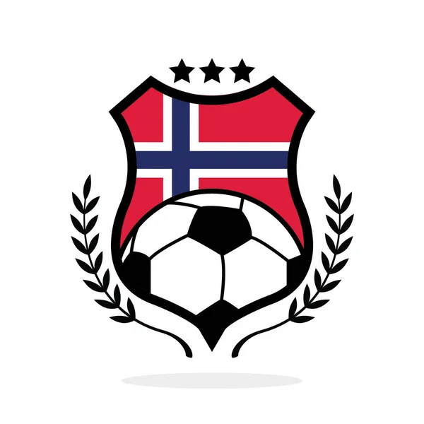Logo Des Norwegischen Fußballklubs Mit Fahne — Stockvektor