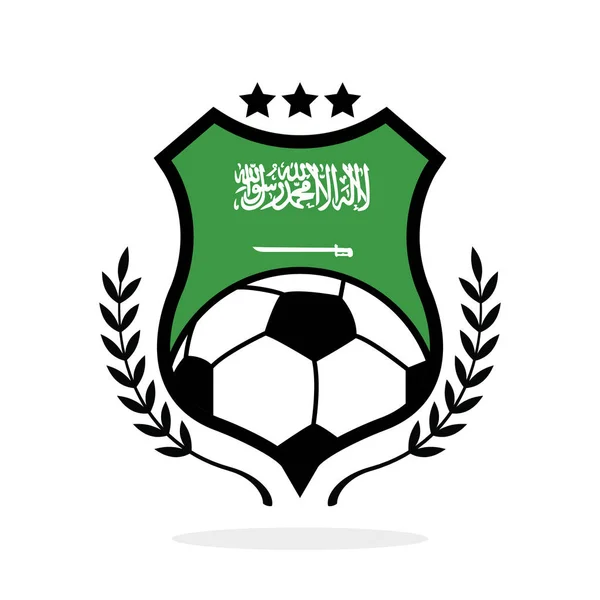 Saudi Arabia Football Club Logo Mit Fahne — Stockvektor