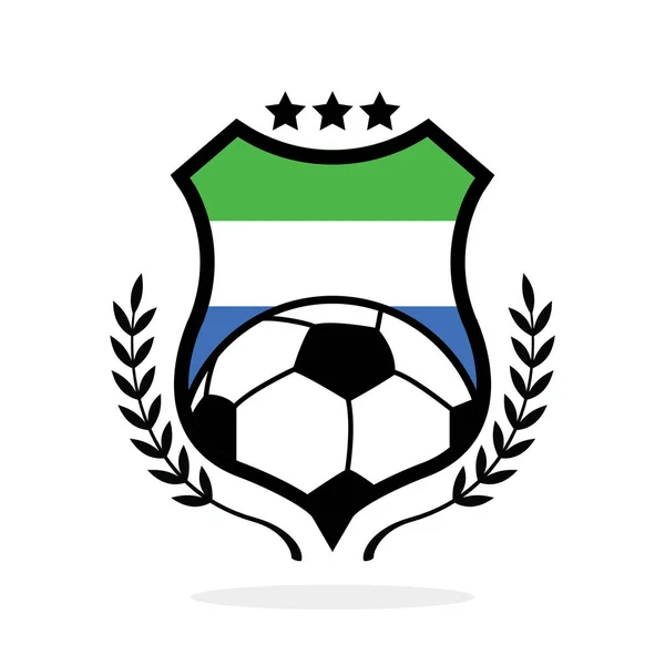 Sierra Leone Football Club Logo Mit Fahne — Stockvektor