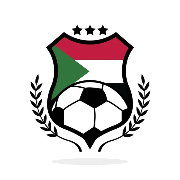 Sudan Football Club Logo Mit Fahne — Stockvektor