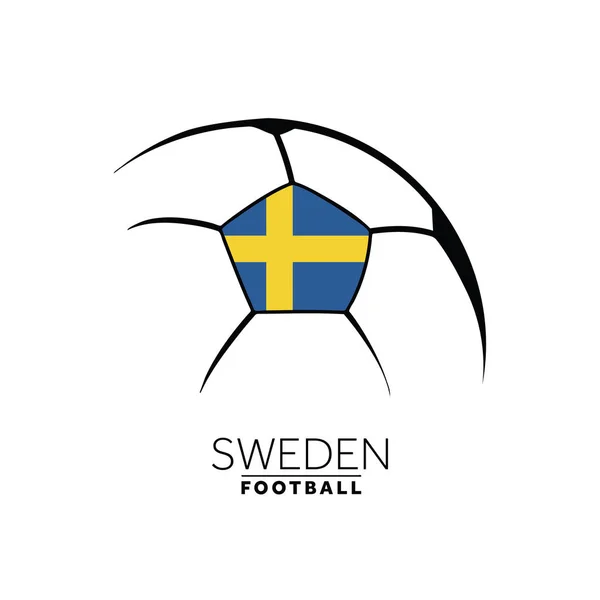 Svensk Fotbollsklubbslogotyp Med Flagga — Stock vektor