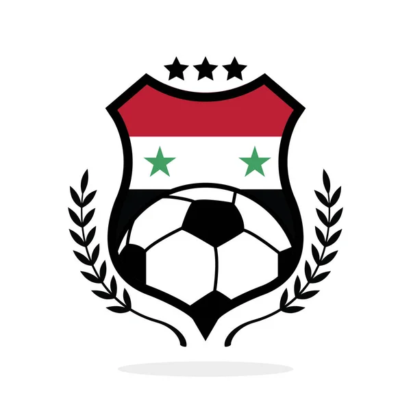 Syria Football Club Logo Mit Fahne — Stockvektor