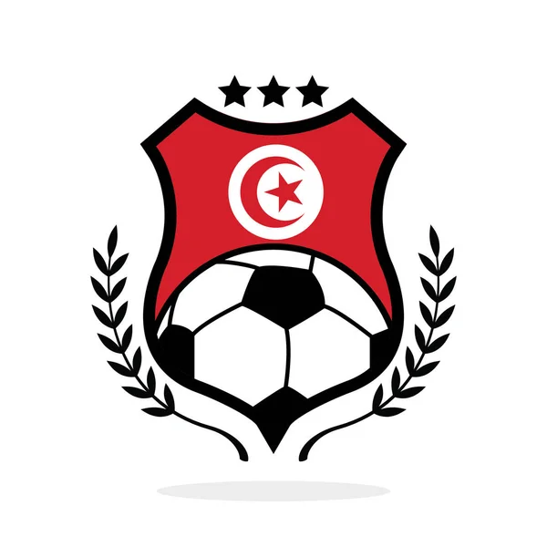 Tunisia Football Club Logo Mit Fahne — Stockvektor