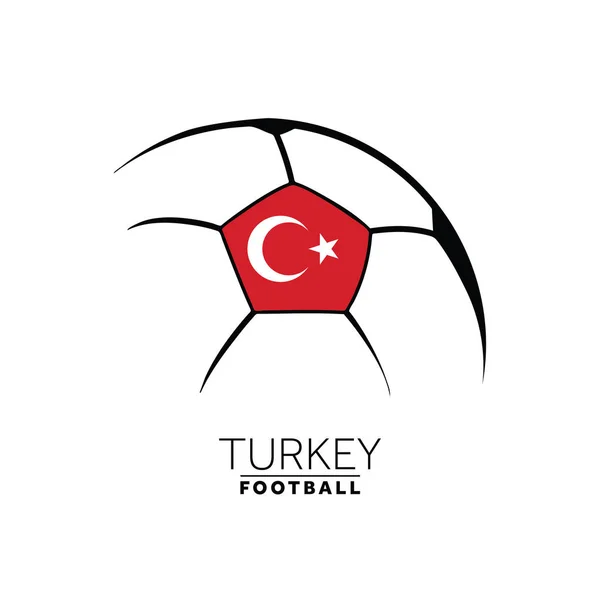 Vereinslogo Der Türkei Mit Fahne — Stockvektor