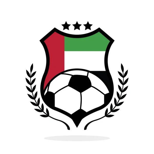Uae Football Club Logo Mit Fahne — Stockvektor
