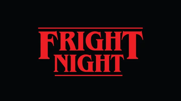 Fight night halloween red message on black. Eighties style lettering — Stock Photo, Image