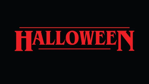 Messaggio rosso di Halloween sul nero. Stile anni Ottanta lettering — Foto Stock