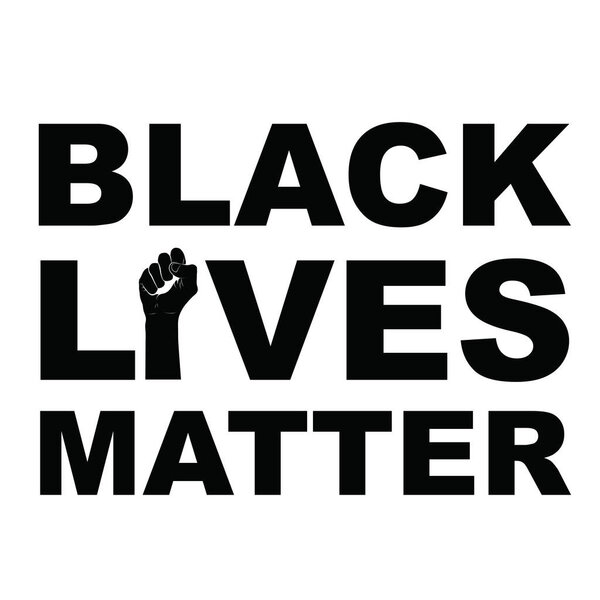 Black lives matter political movement vector sign