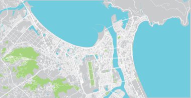 Da Nang, Vietnam şehir haritası.