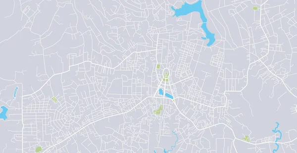 Urban vector city map of Bao Loc, Vietnam — Stock Vector