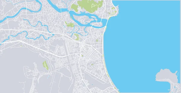 Stadtplan von Nha Trang, Vietnam — Stockvektor