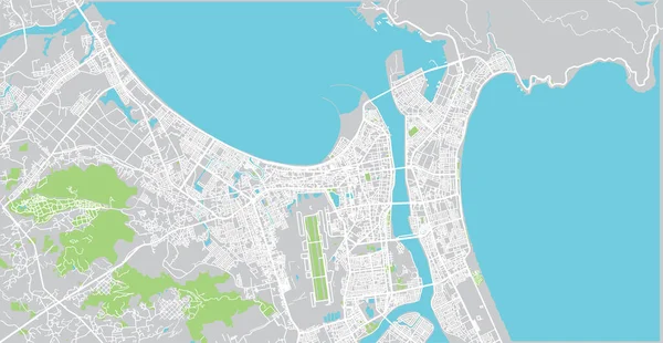 Městská mapa města Da Nang, Vietnam — Stockový vektor
