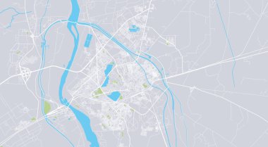 Kentsel vektör şehir haritası Hyderbad, Pakistan
