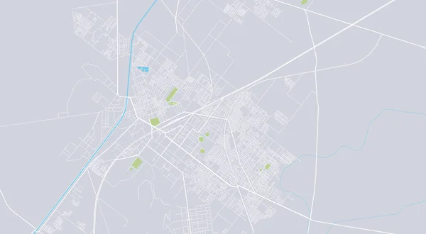 Stadsvector stadskaart van Sargodha, Pakistan — Stockvector