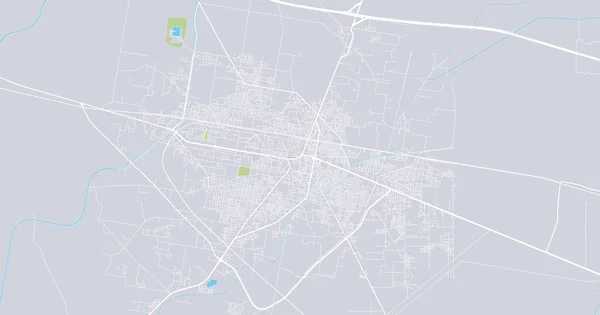 Městská vektorová mapa Sheikhupury, Pákistán — Stockový vektor