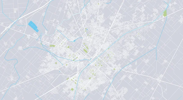 Mapa da cidade de vetores urbanos de Faisalabad, Paquistão — Vetor de Stock