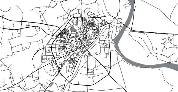 Mapa urbano de Nam Dinh, Vietnam — Archivo Imágenes Vectoriales