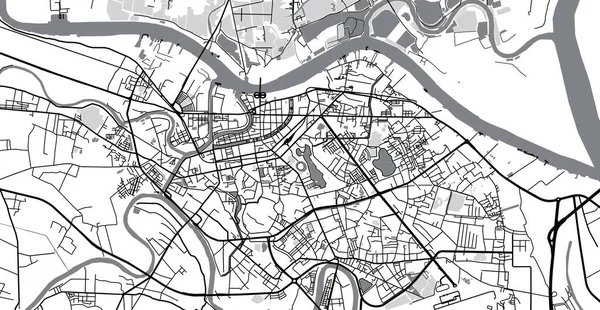 Mapa da cidade de vetores urbanos de Hai Phong, Vietnã — Vetor de Stock