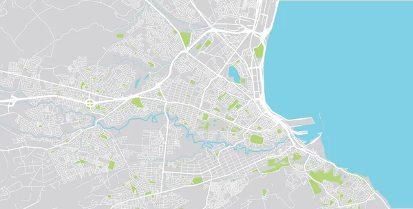 Stadtplan von Port Elizabeth, Südafrika. — Stockvektor