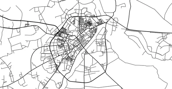 Vetor urbano mapa da cidade de Nam Dinh, Vietnã — Vetor de Stock