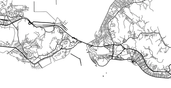 Αστικός διανυσματικός χάρτης της πόλης Ha Long, Βιετνάμ — Διανυσματικό Αρχείο