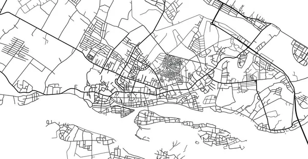 ホイアン,ベトナムの都市ベクトル都市地図 — ストックベクタ