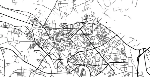 Vecteur urbain carte de ville de Hai Phong, Vietnam — Image vectorielle