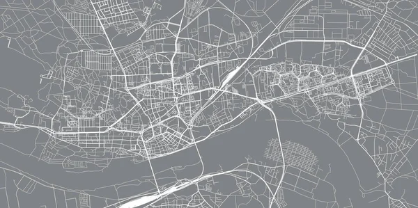 Vecteur urbain carte de ville de Torun, Pologne — Image vectorielle