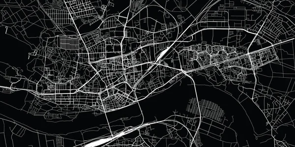 波兰托伦城市矢量城市地图 — 图库矢量图片