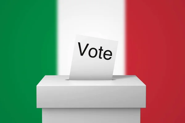 이탈리아 총선 투표용지와 투표용지를 발행 한다. 3D 렌더링 — 스톡 사진