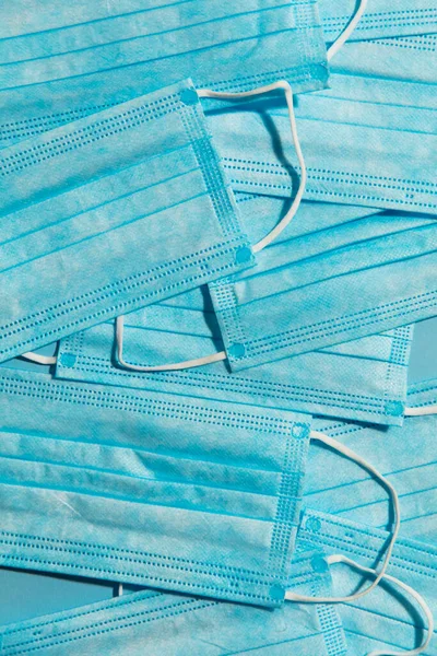 Blue surgical medical mask healthcare covid background