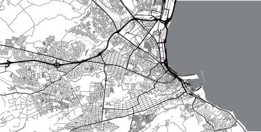 Port Elizabeth 'in şehir haritası, Güney Afrika