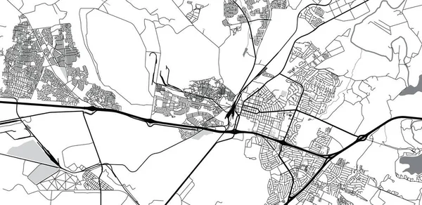 南非Emalahleni城市矢量城市地图 — 图库矢量图片