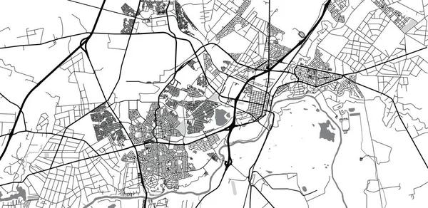 Mapa urbano de Vereeniging, Sudáfrica — Archivo Imágenes Vectoriales