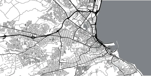 南非伊丽莎白港城市矢量城市地图 — 图库矢量图片