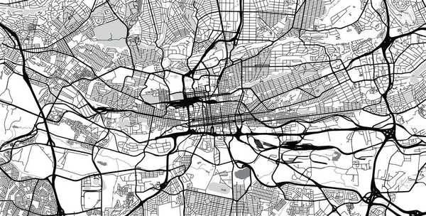 Mapa da cidade de vetores urbanos de Joanesburgo, África do Sul —  Vetores de Stock