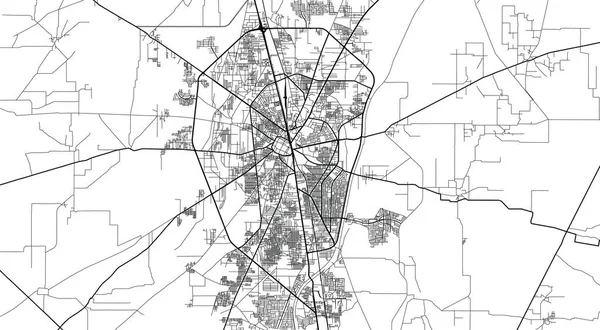 Stadsvector stadskaart van Gujranwala, Pakistan, Azië — Stockvector