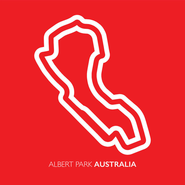 Альберт Парк, Австралия. Векторная карта автоспорта
