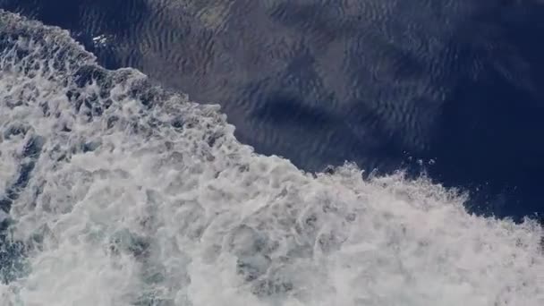 Sea Waves Water Filmed Ferry — Stock Video