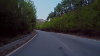 Araba günbatımı Adası rustik yol sürüş