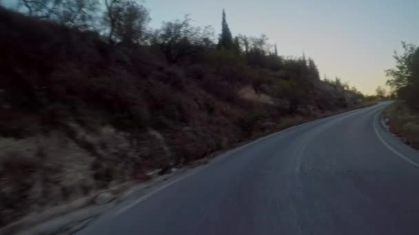 Voiture de conduite coucher de soleil île route rustique 