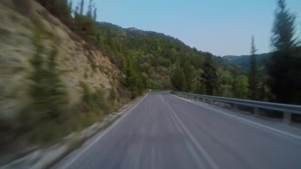 Araba Günbatımı Adası Rustik Yol Sürüş — Stok video