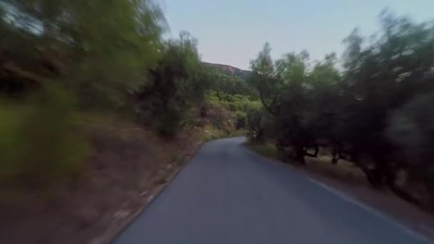 Araba Günbatımı Adası Rustik Yol Sürüş — Stok video