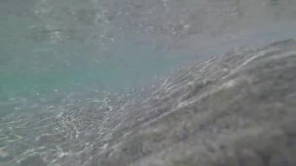 Rochers Mer Dans Eau Sous Vague — Video