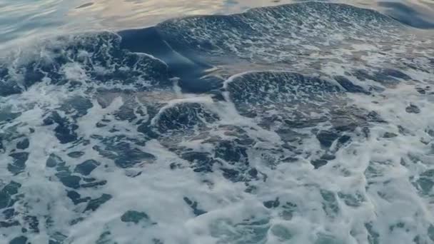 Olas Marinas Agua Filmadas Desde Arriba Ferry — Vídeo de stock